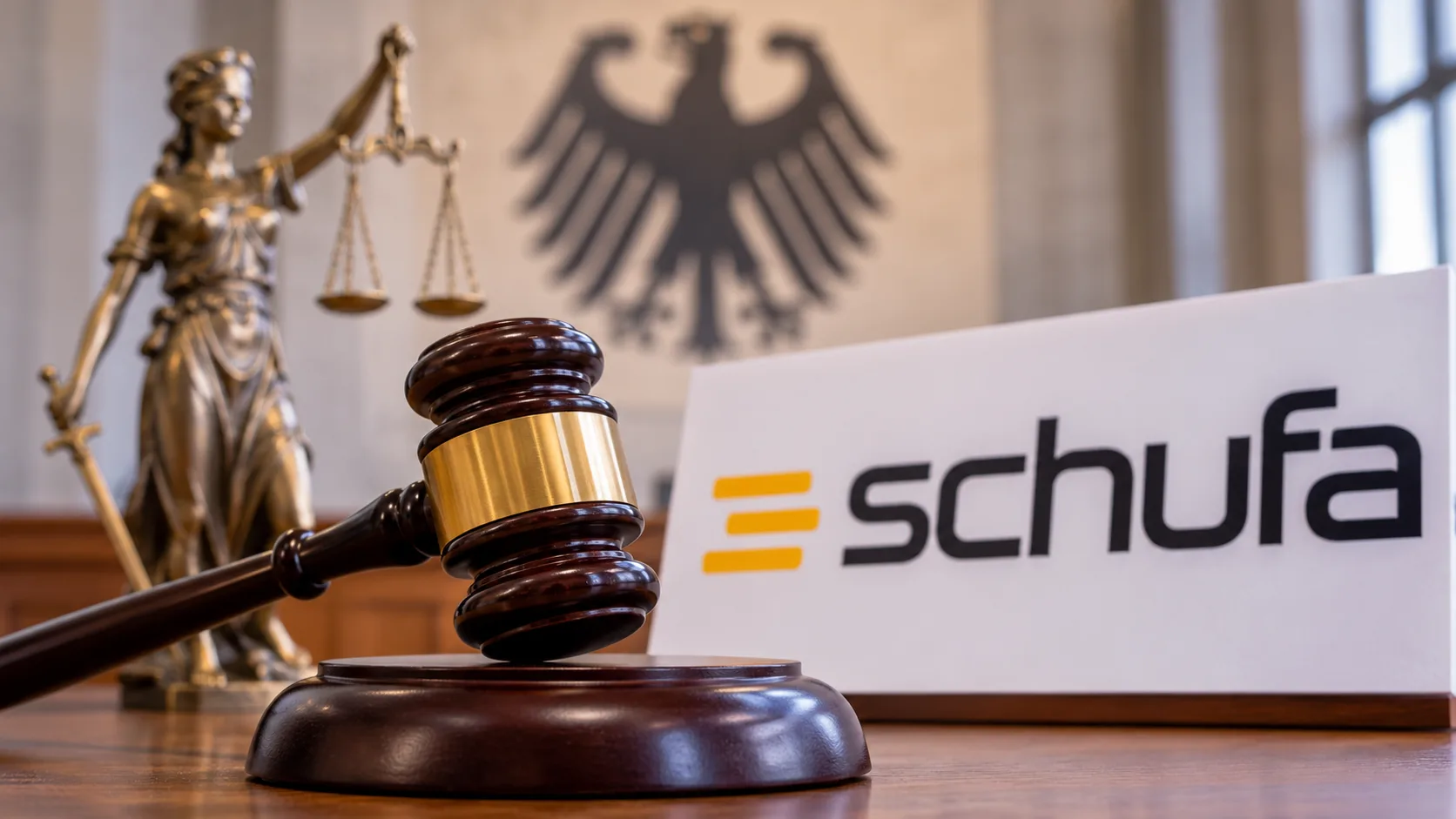 Symbolbild zum Schufa-Urteil des Bundesgerichtshofs mit Richterhammer.