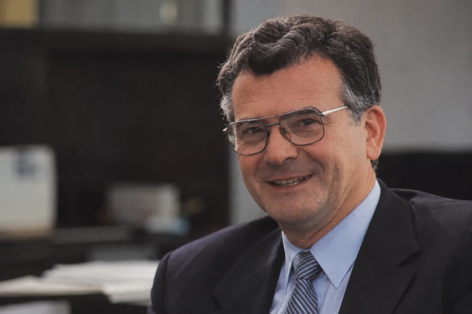 Josef Duchač, erster Ministerpräsident Thüringens nach der Wiedervereinigung, in einem Porträt.